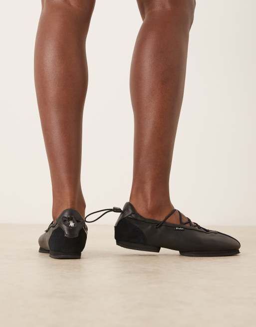 Polo Ralph Lauren ballet trainers in black, 4 of 5