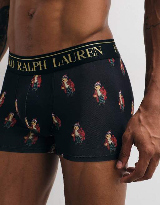 Polo Ralph Lauren Bären-Logo 2er-Pack Trunks in Marineblau und Rot, 2 von 3