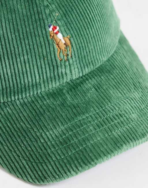 Polo Ralph Lauren Baseball-Cap aus Stretch-Cord mit Icon-Logo in Grün, 2 von 3