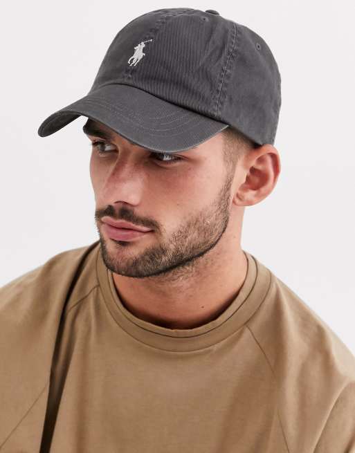 Ralph Lauren baseball cap in grey ASOS