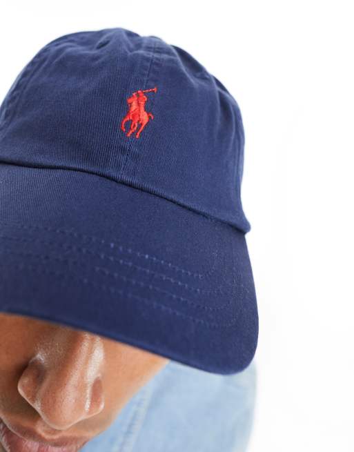 White and navy blue cheap polo hat