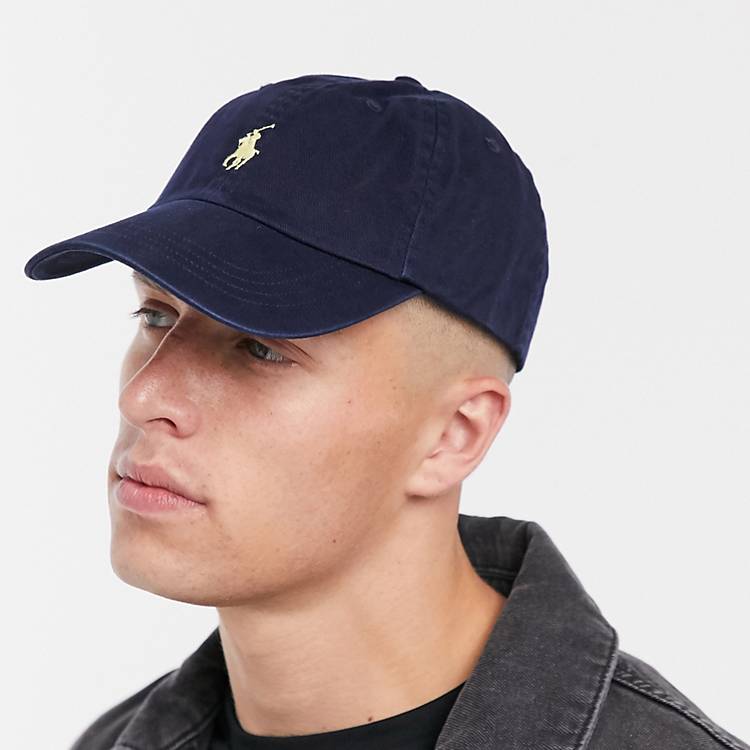Polo Ralph Lauren baseball cap with white player logo in washed navy | ASOS