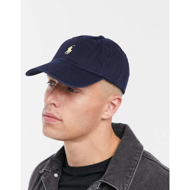 Polo Ralph Lauren baseball cap with white player logo in washed navy | ASOS