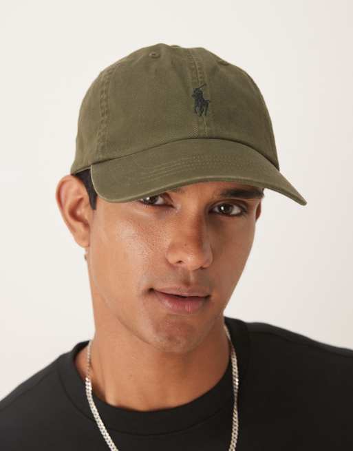 Polo Ralph Lauren – Baseballkappe aus Twill in Olivgrün mit Markenlogo