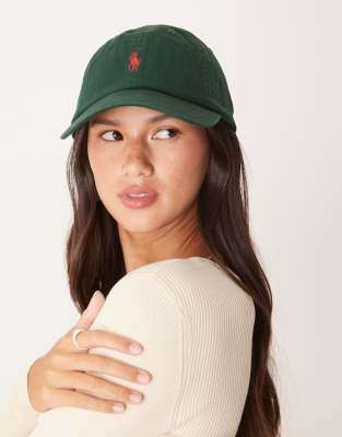 Polo Ralph Lauren - Baseballkappe in Grün und Rot mit Markenlogo