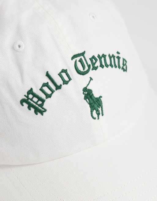 Polo Ralph Lauren – Baseballkappe in Weiß mit Tennislogo, 3 von 3