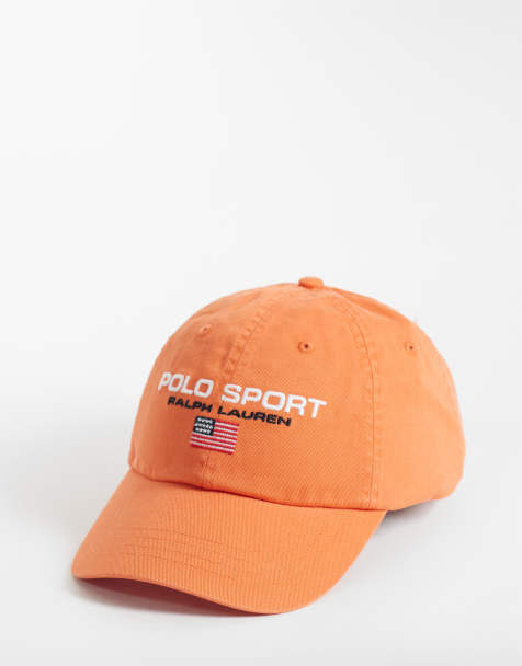 Polo Ralph Lauren baseballpet met Sports flag-logo in oranje - view 1