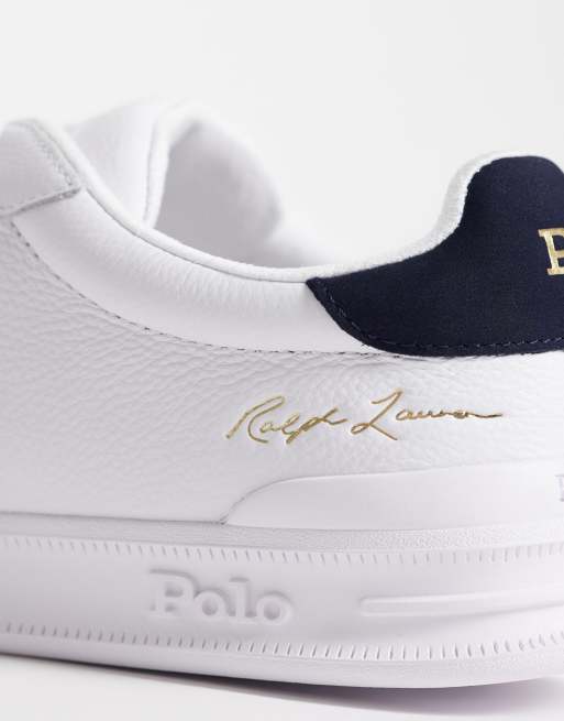 Polo Ralph Lauren - Baskets basses à lacets - Blanc/bleu marine, 3 de 5