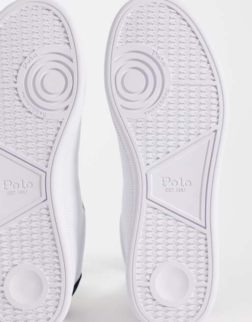 Polo Ralph Lauren - Baskets basses à lacets - Blanc/bleu marine, 4 de 5