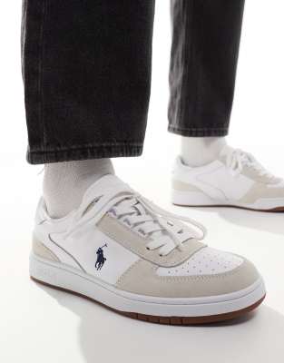 Polo Ralph Lauren Baskets basses en cuir avec logo poney en daim