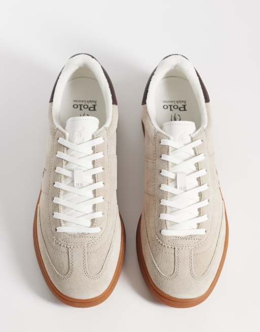 Polo Ralph Lauren - Baskets en daim avec semelle en caoutchouc - Marron clair, 2 de 5