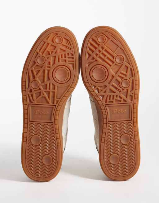Polo Ralph Lauren - Baskets en daim avec semelle en caoutchouc - Marron clair, 5 de 5