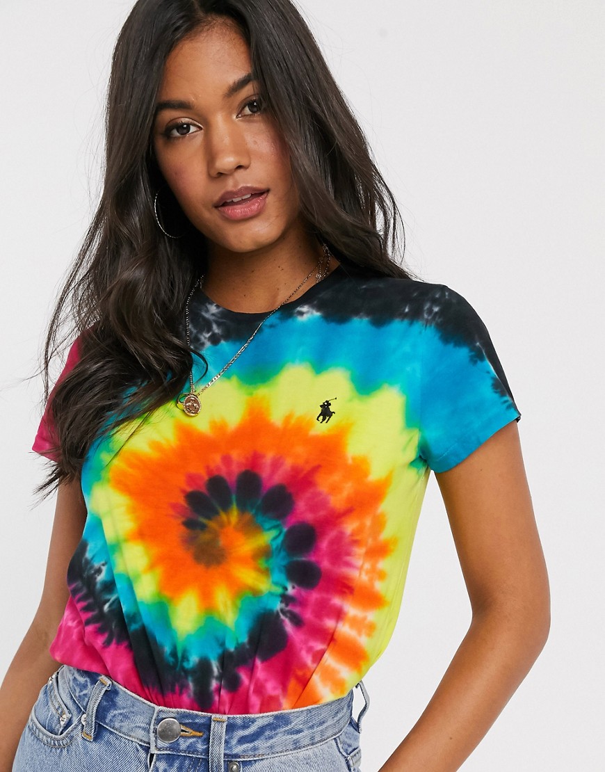 Polo Ralph Lauren – Batikmönstrad t-shirt-Flerfärgad