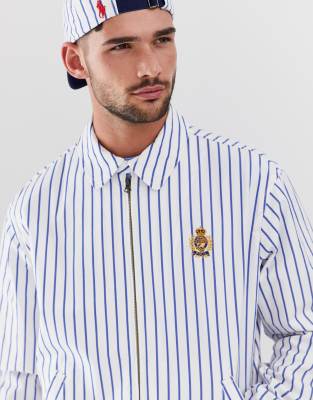 bayport striped windbreaker