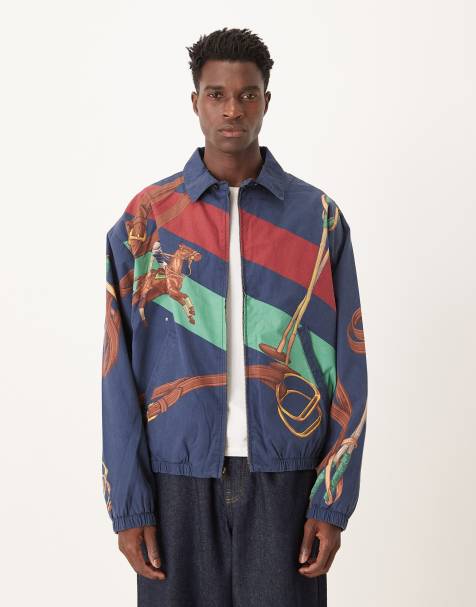 Polo Ralph Lauren – Bayport Equine – Gefütterte Windjacke aus Baumwolle in Marineblau - view 1