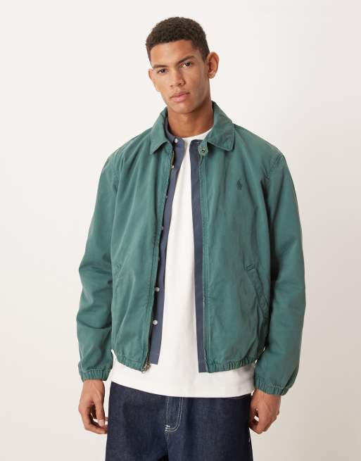 Polo Ralph Lauren – Bayport – Harrington-jacka i ofodrad denim med mellanljus tvätt