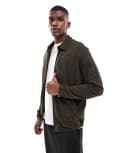 Polo Ralph Lauren Bayport icon logo prince of wales check print jersey jacket in olive green