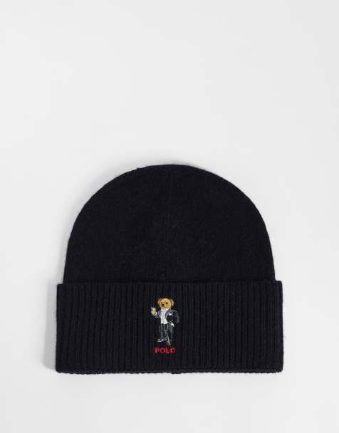 Polo Ralph Lauren beanie med bjernelogo i sort - view 1