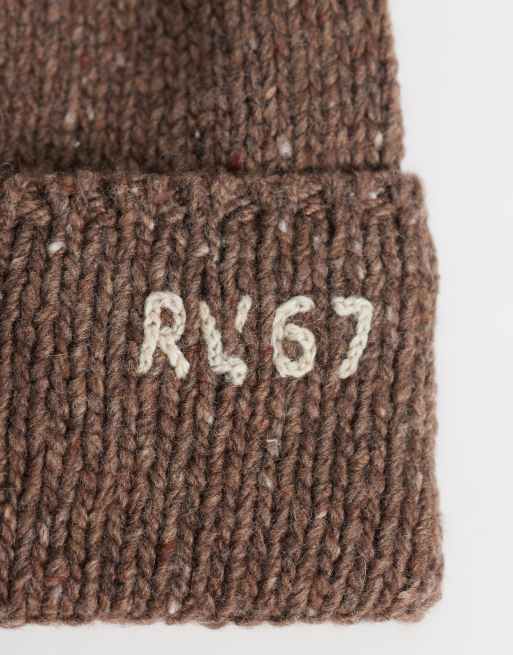 Polo Ralph Lauren Beanie mit großem Logo, braun, 2 von 3