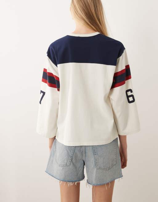 Polo Ralph Lauren bear graphic knit shirt in white, 3 of 4