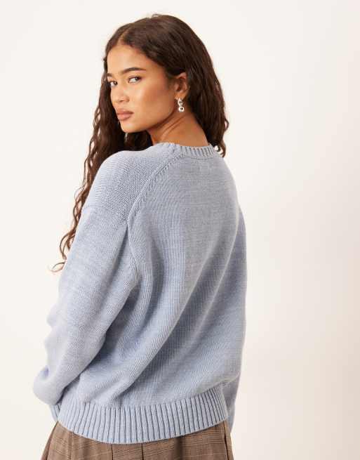 Polo Ralph Lauren bear knitted jumper in blue