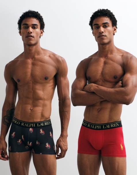 Polo Ralph Lauren Bear logo 2 pack trunk in navy and red - view 1