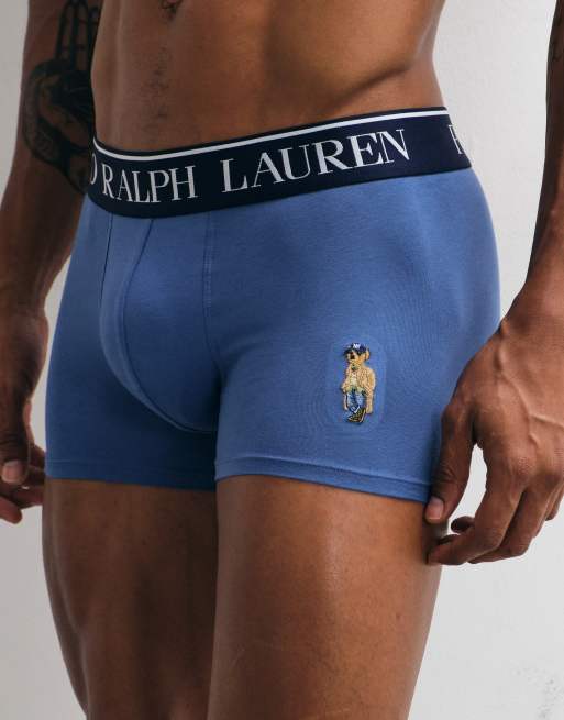 Polo Ralph Lauren Bear logo 2-pack trunks i blått och grönt, 2 av 3