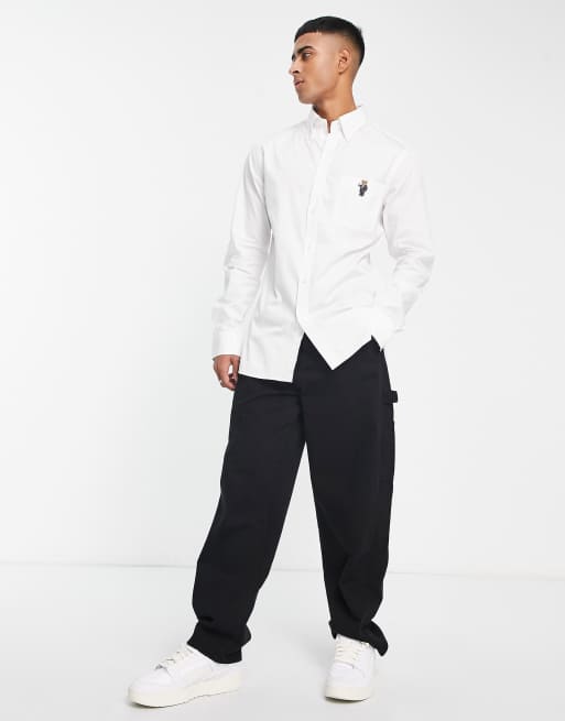 slim fit dress slacks Non-Iron Cotton Twill Spread Collar Dress Shirt