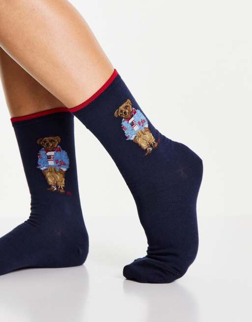 Polo ralph 2025 lauren bear socks