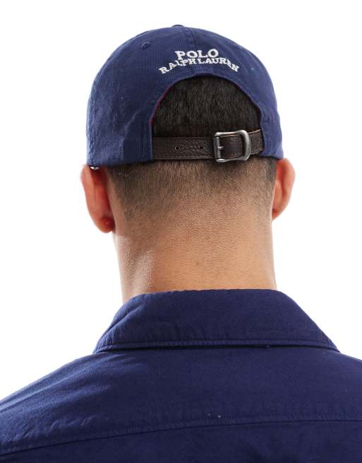 Polo Ralph Lauren bear logo twill baseball cap in navy | ASOS