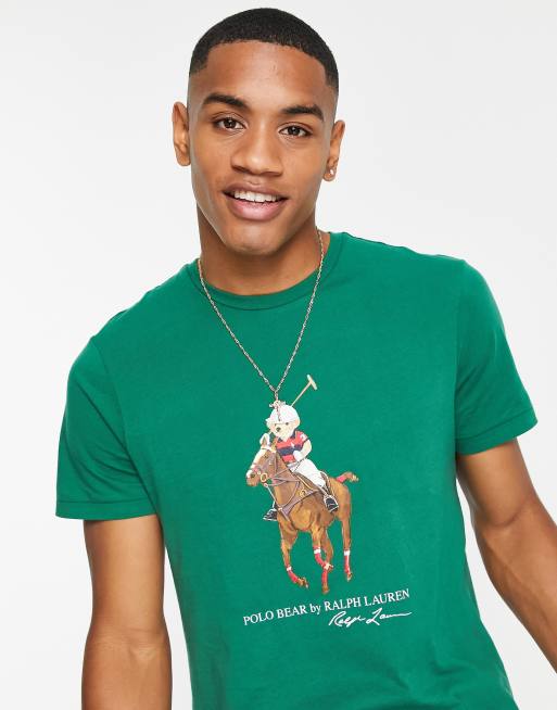 Green polo store bear shirt