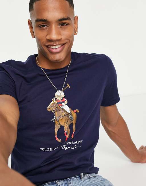 Polo Ralph Lauren Big & Tall Tee Shirt - Bear Tee - Navy – InStyle