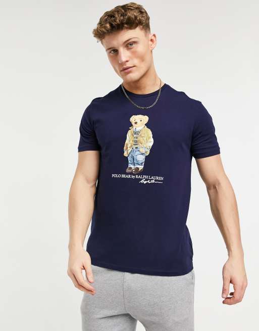 Polo Ralph Lauren Big & Tall Tee Shirt - Bear Tee - Navy – InStyle