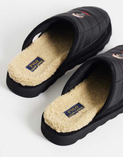 Polo Ralph Lauren Bear Reade tofflor i svart, 2 av 5