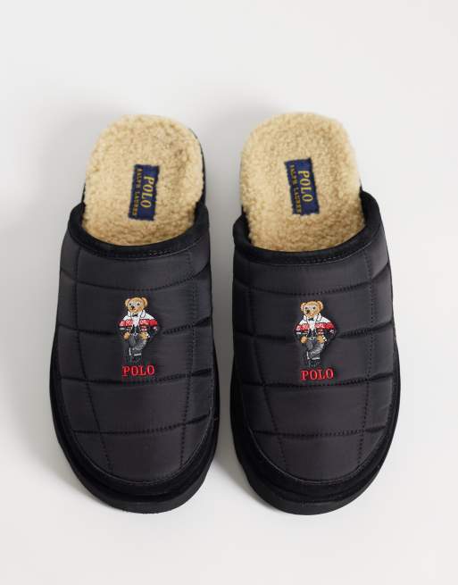 Polo Ralph Lauren Bear Reade tofflor i svart, 3 av 5