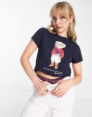 Polo Ralph Lauren bear short sleeve t-shirt in black - ASOS Price Checker