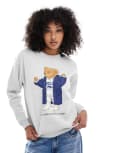 [Polo Ralph Lauren] Polo Ralph Lauren bear sweatshirt in grey S HEATHER GREY