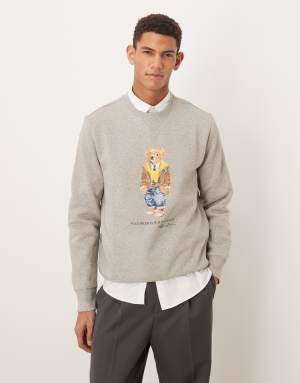 Polo Ralph Lauren bear sweatshirt in grey