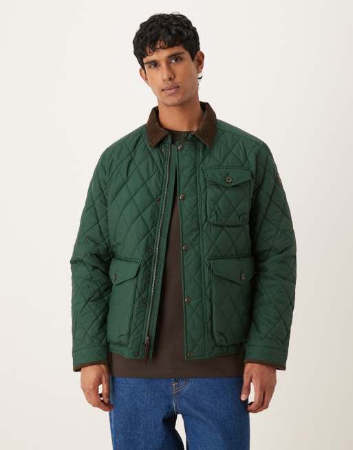 Polo Ralph Lauren - Beaton - Giacca stile militare trapuntata color verde scuro con fodera