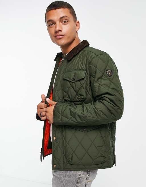 Polo Ralph Lauren Beaton lined quilted field jacket in green | ASOS