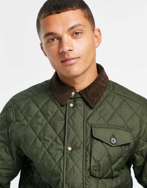 Polo Ralph Lauren Beaton lined quilted field jacket in green, 3 of 4