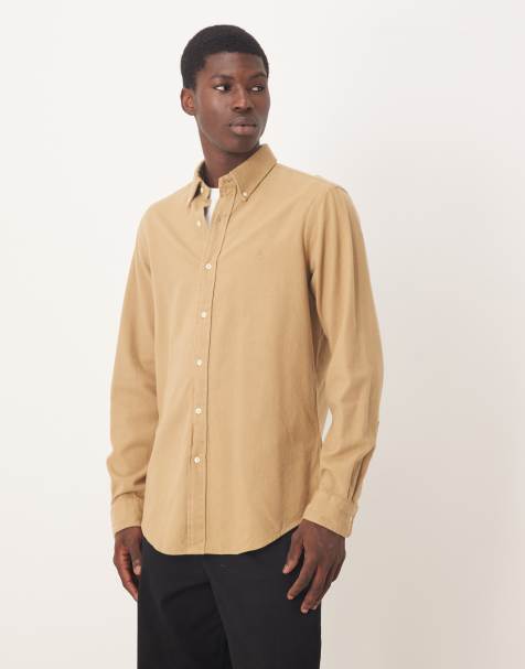 Polo Ralph Lauren - Beige figursyet flonelskjorte med børstet finish og logoikon - view 1