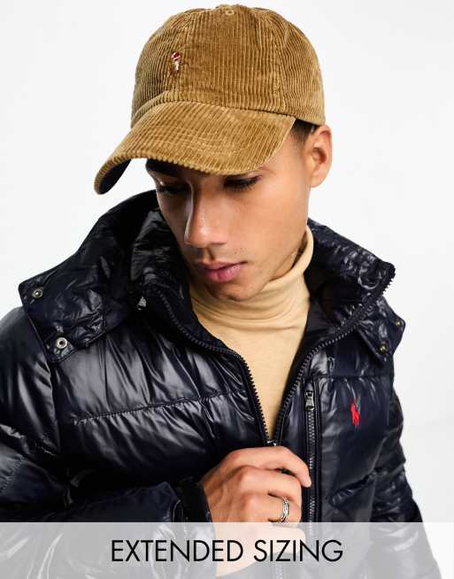 Polo Ralph Lauren - Berretto a coste color cuoio con logo a pony