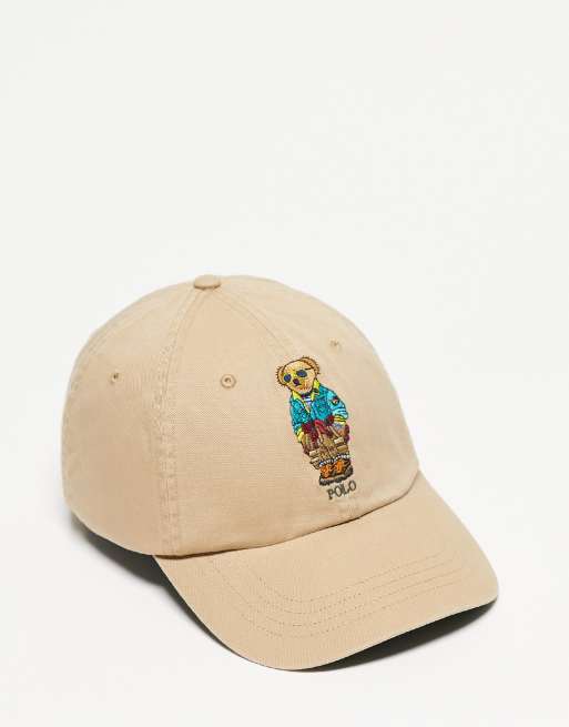 Polo Ralph Lauren – Beżowa czapka z daszkiem z logo