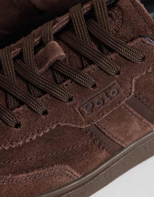 Polo Ralph Lauren B'ford mocka sneakers i mörkbrun, 3 av 5