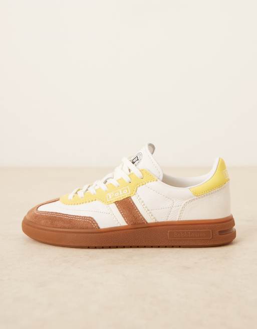 Polo Ralph Lauren – B'ford – Sneaker in Gelb und Braun, 2 von 5