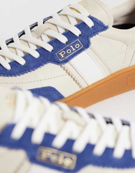 Polo Ralph Lauren B'ford Sneaker in Weiß und Blau, 3 von 5