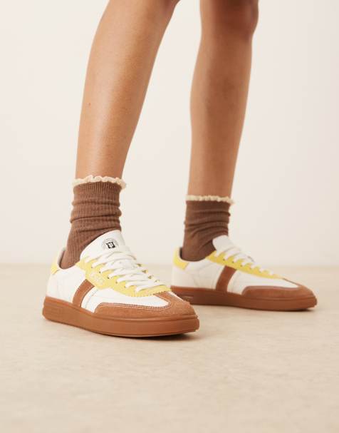 Polo Ralph Lauren B'ford sneakers in yellow and brown - view 1