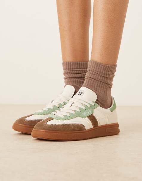 Polo Ralph Lauren - B'ford - Sneakers met veters in wit en groenblauw - view 1