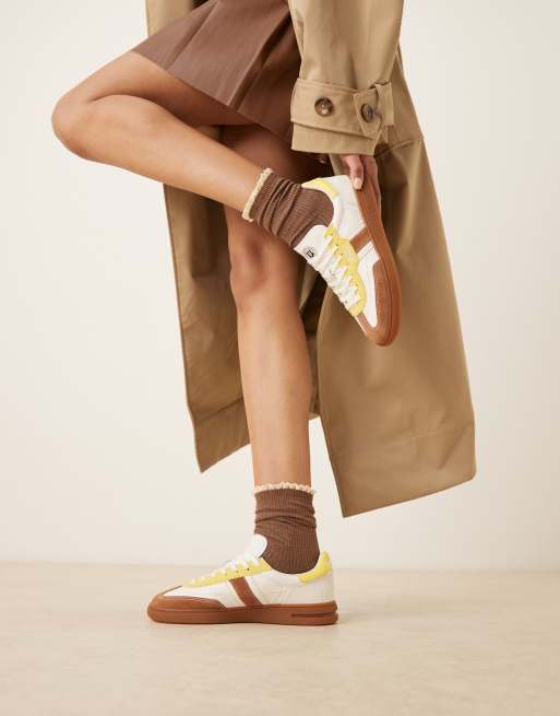 Polo Ralph Lauren B'ford trainers in yellow and brown, 5 of 5
